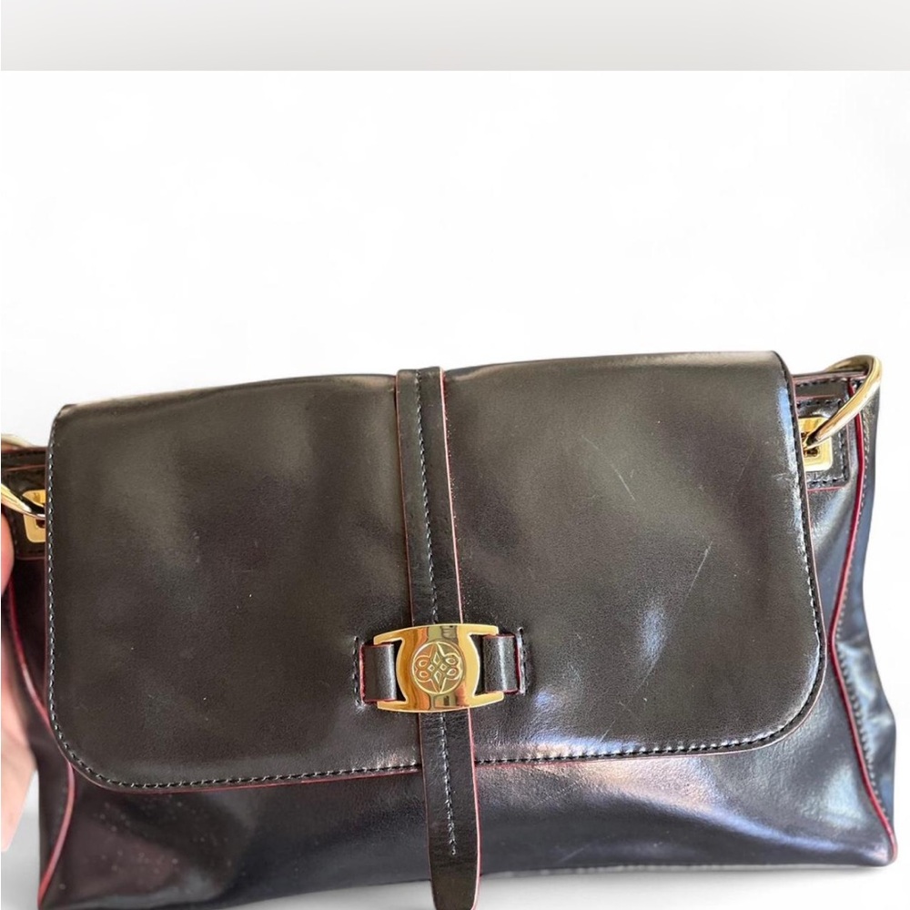 ANTONIO MELANI Black Crossbody Bag with Gold Accents - Picture 5 of 5